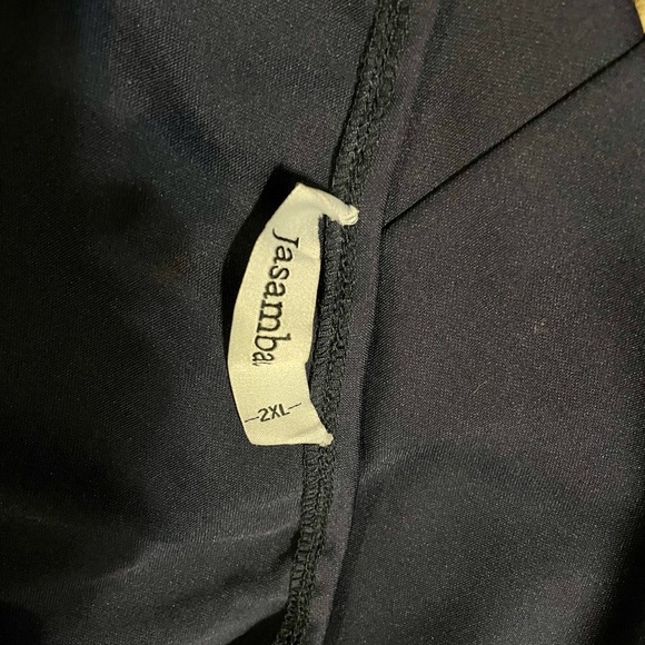 Worn once! One shoulder Navy fit and flare dress WITH POCKETS- women’s 2XL - Picture 3 of 12